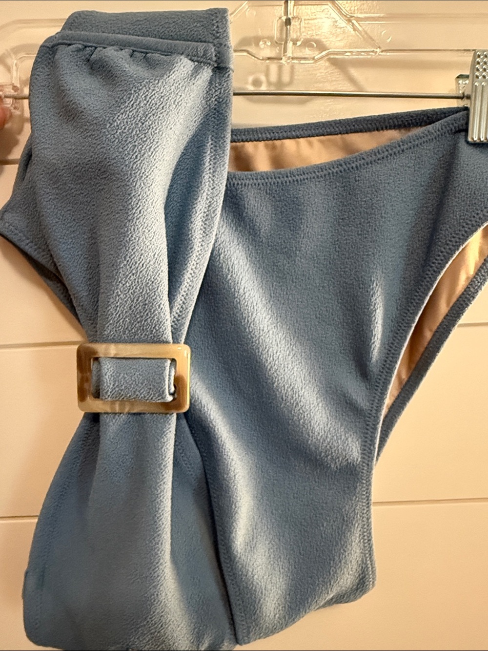 Shade & Shore Strapless Dusty Blue Bikini